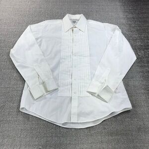 Men’s After Six White Cotton Tuxedo Shirt - Size 14.5/33 Sleeve